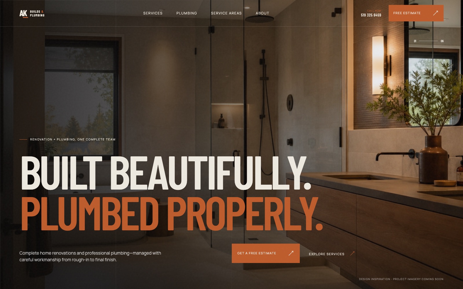AK Builds & Plumbing homepage